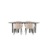 Stone, Limhamn Oval matgrupp Beige,Svart, Svart, mocka, 220 x 100