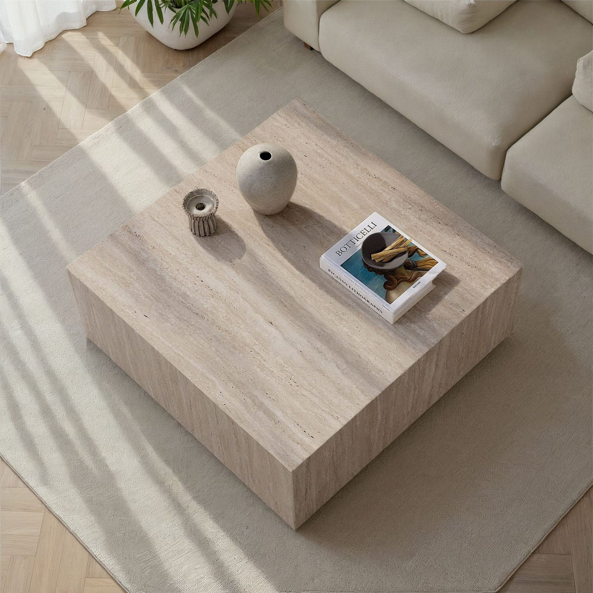 Crystal Soffbord Travertine