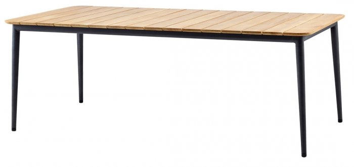 Core Bord 210x90cm Teak / Lava Grå