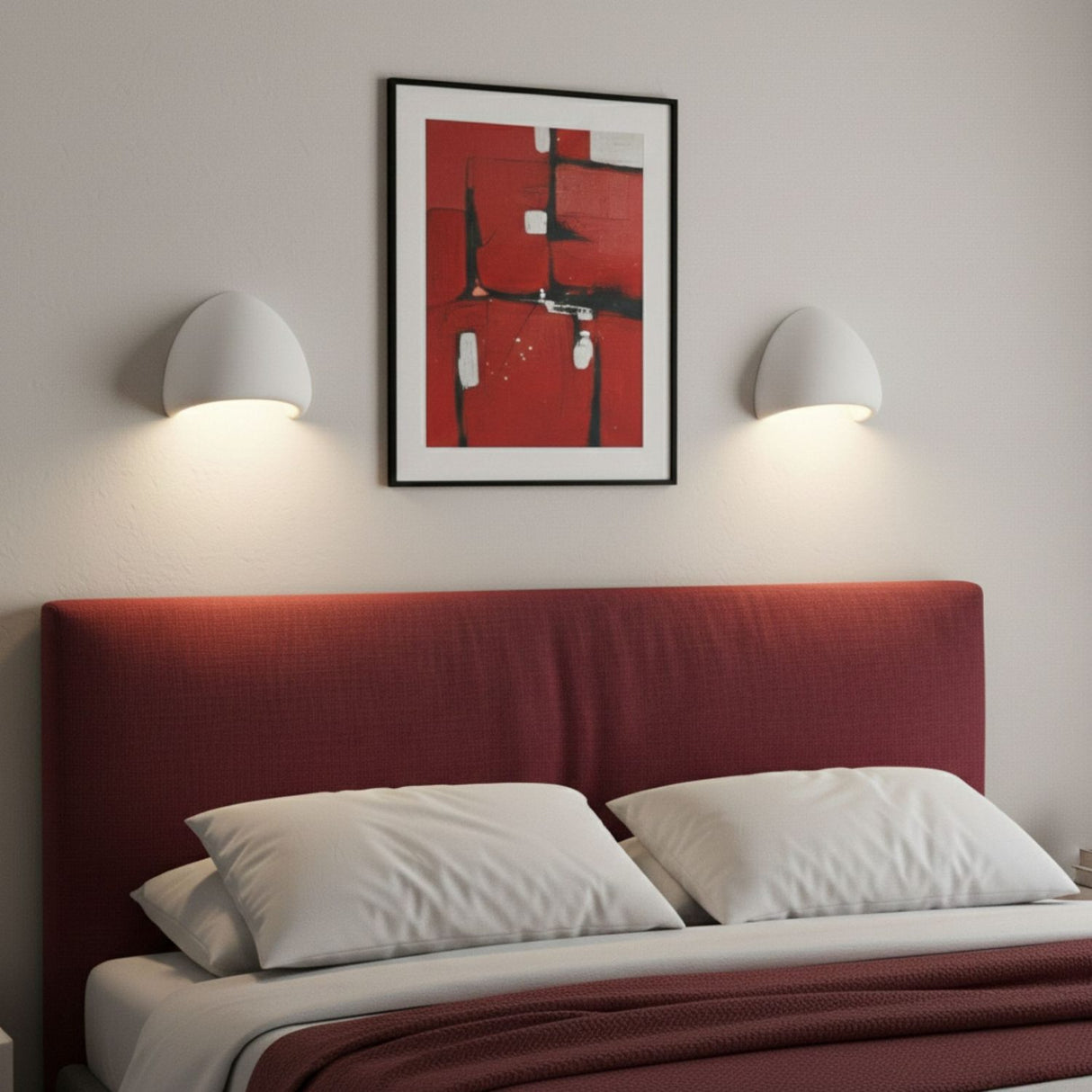 Tartu Medium vägg (H 32 cm) vit Vägglampa