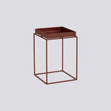 Tray Table L30 × B30 × H44 cm Brickbord Chocolate High gloss, Chocolate High gloss – pulverlackerat stål