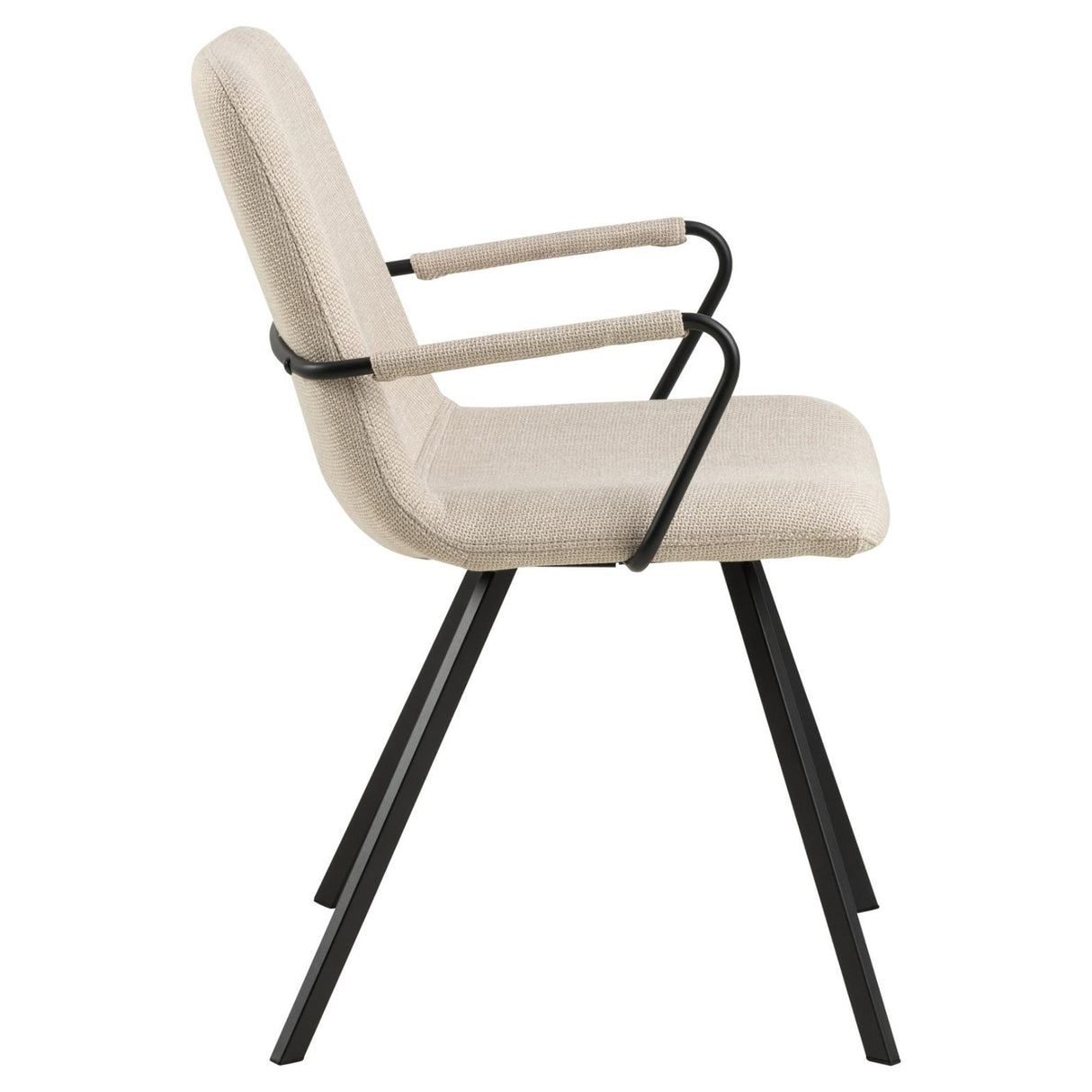 Selina Matstol med Armstöd Basel tyg Beige