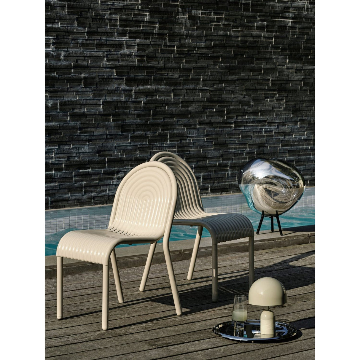 Melt Portabel lampa Silver/Black