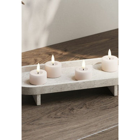 LED 2-Pack 4x4,5 cm Värmeljus Rosa