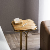 Riga (30 x 52 x 30 cm) Soffbord Guld natur