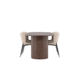 Härön, Modesto Ovalt matgrupp Beige,Svart, Mocka, 200 x 90
