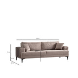 Harare 3-sits (234 x 100 x 78 cm) 3-sitssoffa Beige