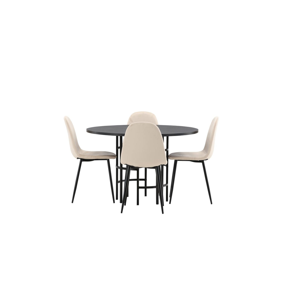 Copenhagen, Polar Rund matgrupp Beige, Svart, Svart, ⌀115