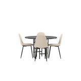 Copenhagen, Polar Rund matgrupp Beige, Svart, Svart, ⌀115