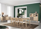 Carl Matstol Vitoljad Ek/Beige Tyg