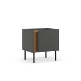 Lucile (45,5 x 47,8 x 35 cm) Nattduksbord Naturlig ek antracit svart