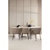 Narvik, Edina Oval matgrupp Svart,Brun, Beige, 200 x 100