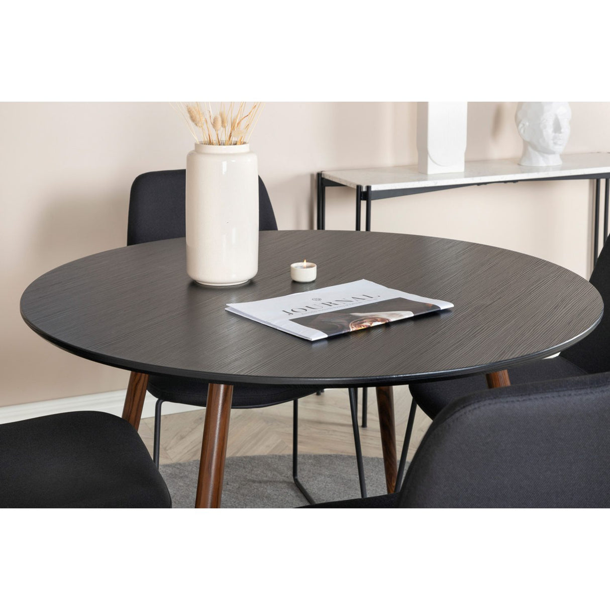 Plaza, Muce Rund matgrupp Svart, Svart, 4st