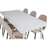 Polar, Polar Rektangulär matgrupp Beige,Svart, Vit, 180 x 90