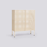Perforated Cabinet mellan 89 × 40 × 106,5 cm Skåp Eggshell