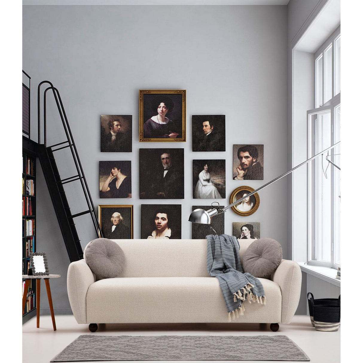 Bergen (223 x 83 x 86 cm) Creme 3-sitssoffa