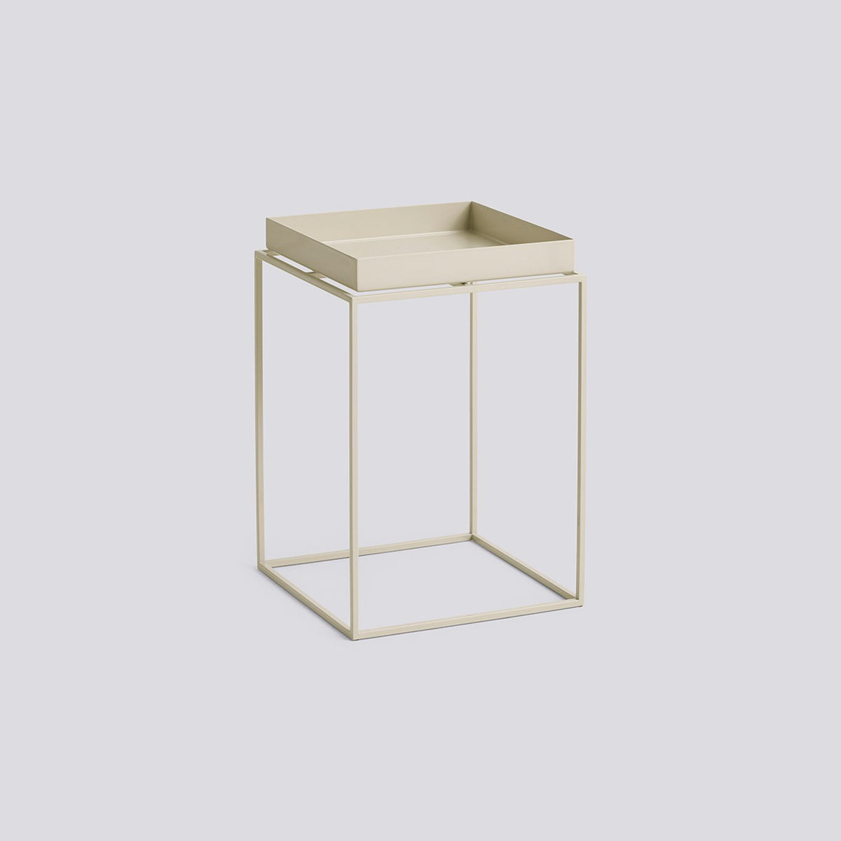 Tray Table L30 × B30 × H44 cm Brickbord Warm beige, Warm beige – pulverlackerat stål