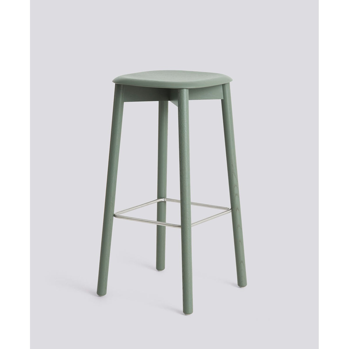 Soft Edge 82 75 cm Barpall Dusty green – ekfaner med vattenbaserad lack, Dusty green – massiv ek med vattenbaserad lack