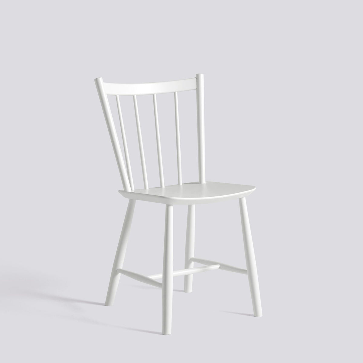 J41 Stol White – bokfaner med vattenbaserad lack, White – massiv bok med vattenbaserad lack