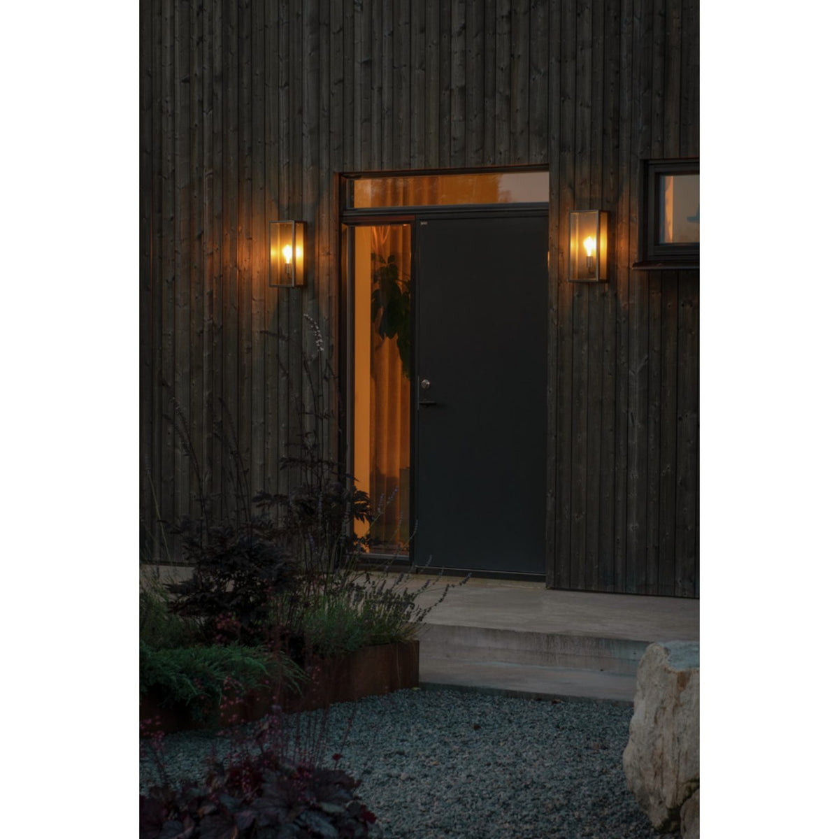Carpi E27 Vägglampa Ute Svart/Klar, Stor (20.5 cm)