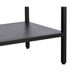 Milano Skåp 160 cm höga ben Glas Svart