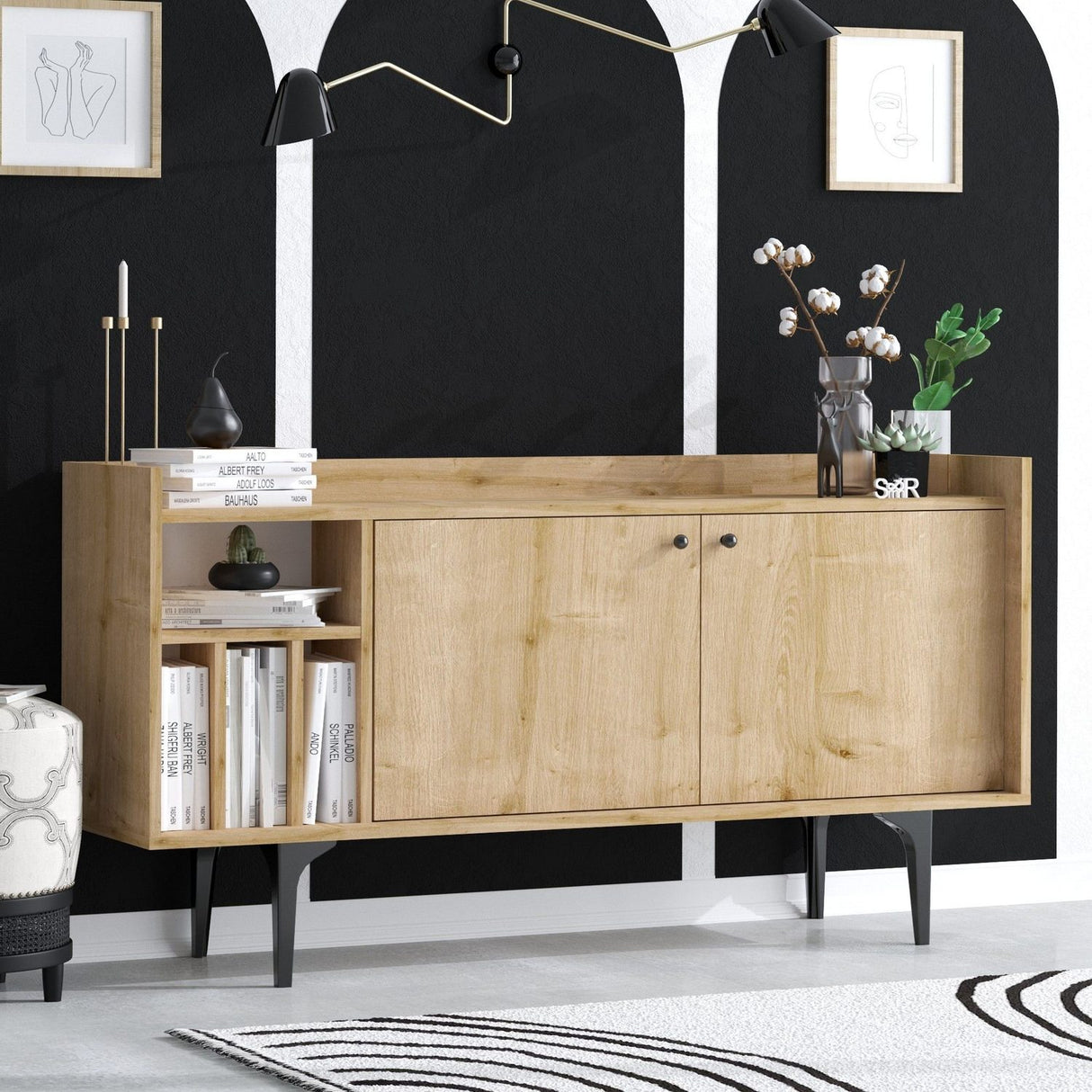 Helsingfors (150 x 80 x 40 cm) Konsolbord Sapphire Oak