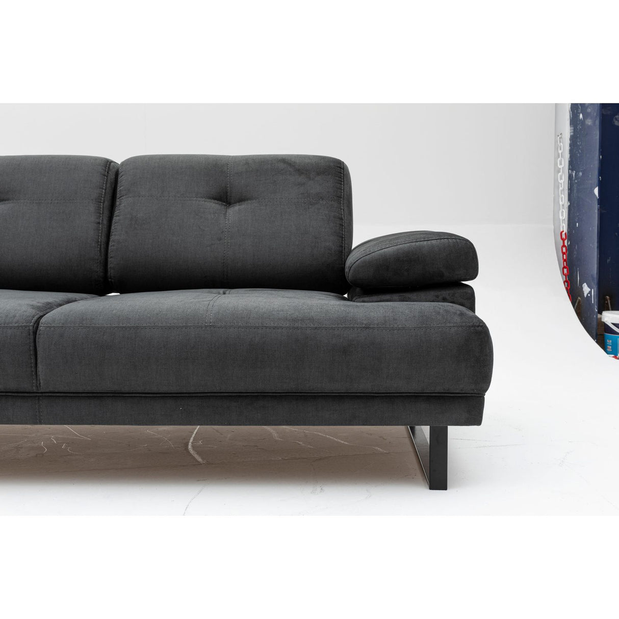 Kingston (199 x 99 x 83 cm) 2-sits bäddsoffa Antracit
