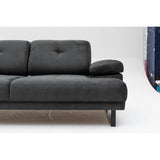 Kingston (199 x 99 x 83 cm) 2-sits bäddsoffa Antracit