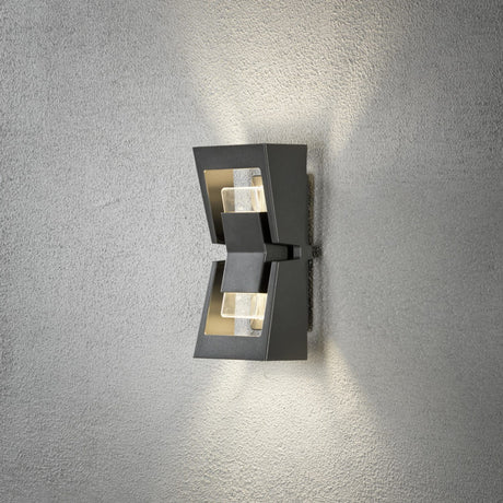 Potenza HP-LED 2x4W Vägglampa Ute Antracit