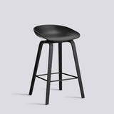 AAS 32 65 cm Barpall Black 2.0, Black – ekfaner med vattenbaserad lack, Black – pulverlackerat stål