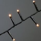 Cluster LED Svart kabel 30V/IP44 Ljusslinga Ute 32.98m, Amber