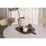 Hamden, Ursholmen Rund matgrupp Beige, Vit, ⌀80