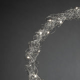 45 cm 40 varmvita LED Julkrans med Belysning Silver