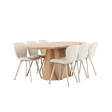 Stjärnö, Lilja Oval matgrupp Beige, Natur, 200 x 90