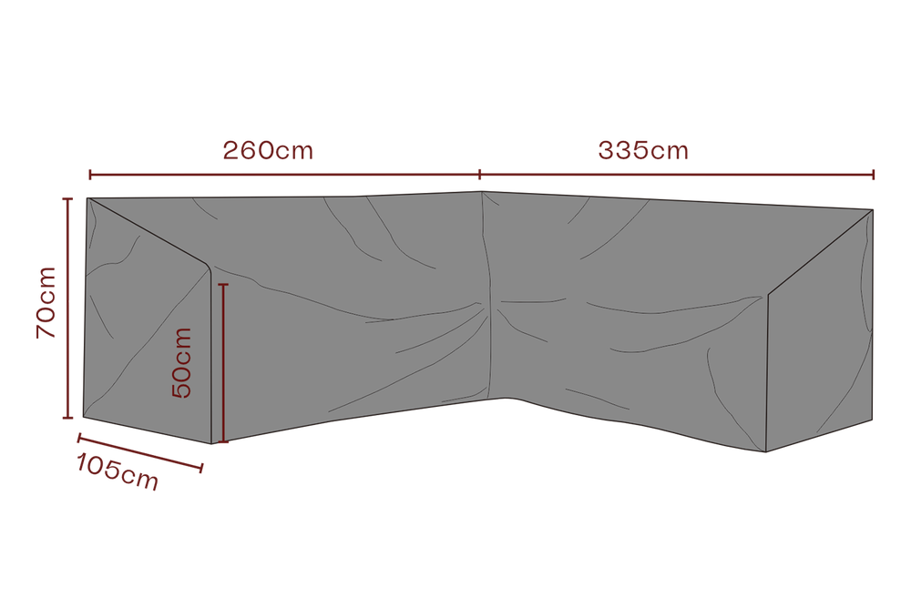 Soffskydd L335/R260 cm Andas