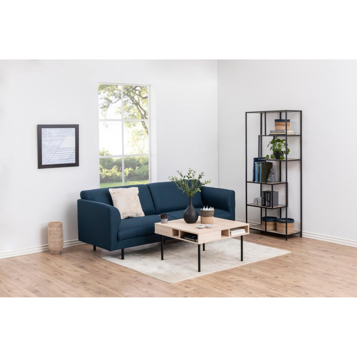 Seaford Bokhylla Asymmetrisk 185x77x35 cm Vild Ek