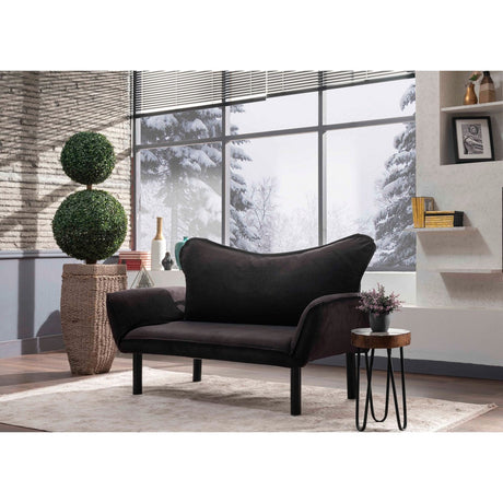 Chatto (150 x 70 x 75 cm) Svart 2-sits bäddsoffa