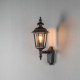 Pallas E27 Liten Vägglampa Ute Upp, Mattsvart