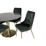 Estelle, Velvet Deluxe Rund matgrupp Guld