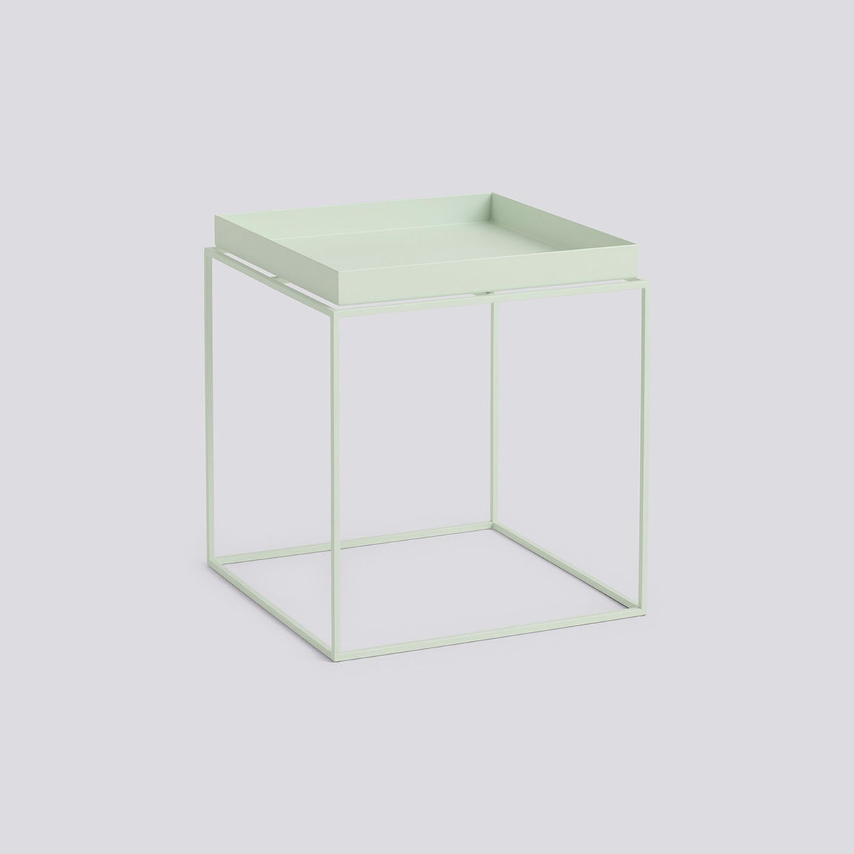 Tray Table L40 × B40 × H44 cm Brickbord Soft mint, Soft mint – pulverlackerat stål