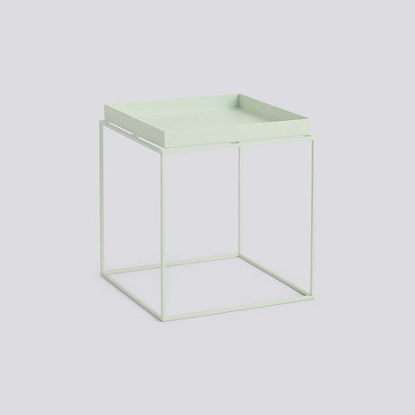 Tray Table L40 × B40 × H44 cm Brickbord Soft mint, Soft mint – pulverlackerat stål