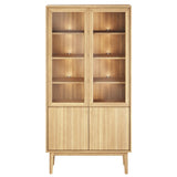 Broholm Solid Vitrinskåp 100x197 cm Oljad Ek