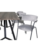 Marina, Arrow Rektangulär matgrupp Svart,Grå, Svart,Grå, 180 x 90