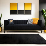 Tallinn (222 x 89 x 75 cm) 3-sitssoffa Svart guld