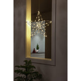 Metall hängande 90 amber LED 36 cm Julstjärna Inne Silver