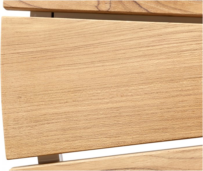 Ellen Matbord 130 cm Rund Teak/Vit