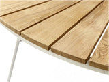 Ellen Matbord 130 cm Rund Teak/Vit