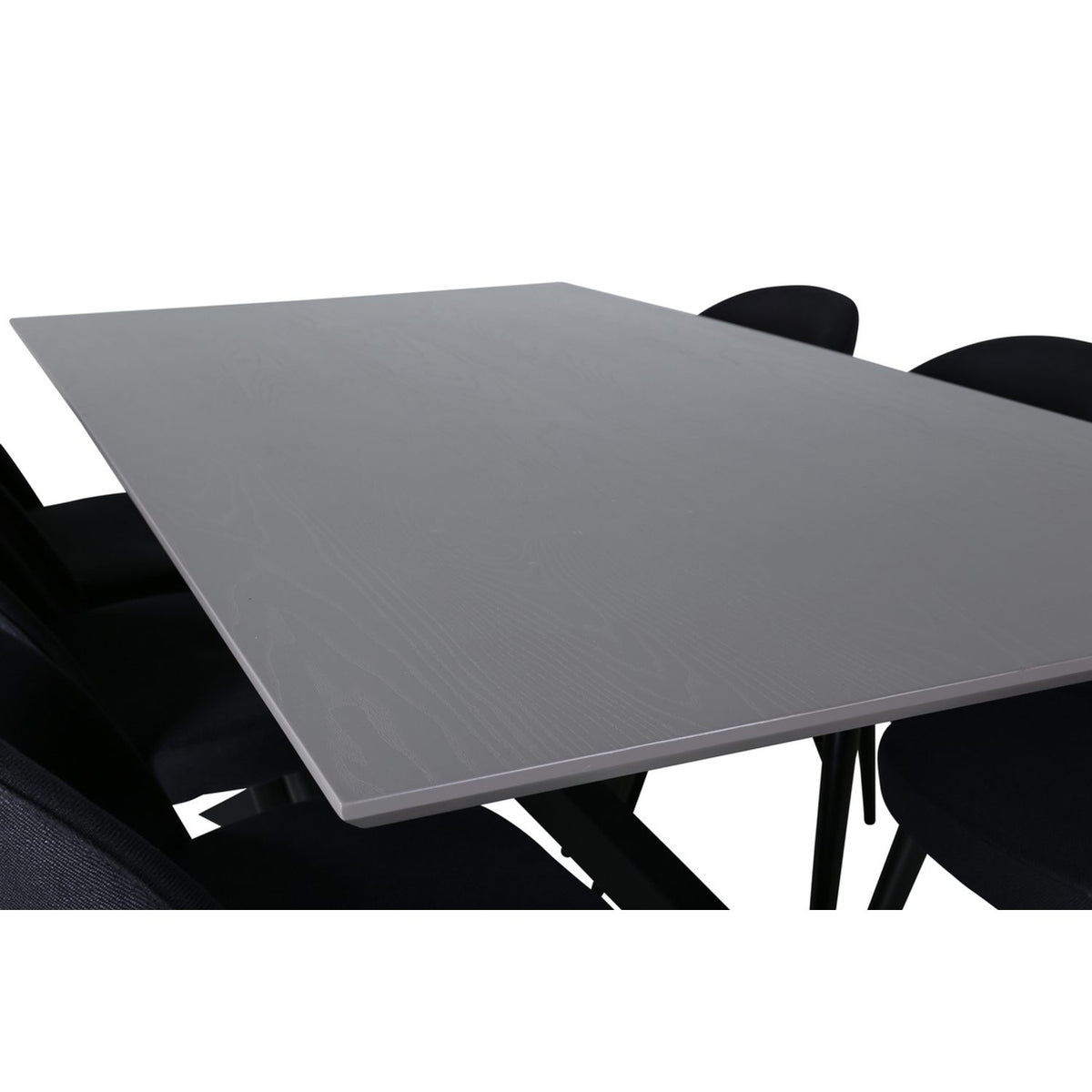 Piazza, Velvet Rektangulär matgrupp Svart, Svart, mörkgrå, 180 x 90