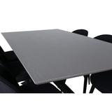 Piazza, Velvet Rektangulär matgrupp Svart, Svart, mörkgrå, 180 x 90