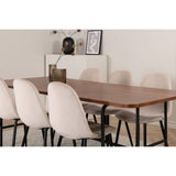 Uno, Polar Rektangulär matgrupp Beige, Svart, Svart,Natur, 200 x 90